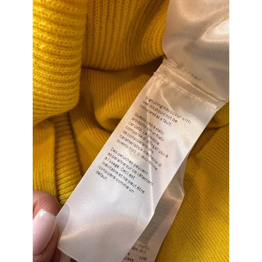 Stella McCartney Yellow Ribbed Bell Sleeve Knit‎ Sweater Size 36 S Designer